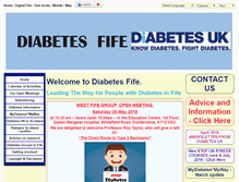 Tablet Screenshot of diabetes-fife.org.uk